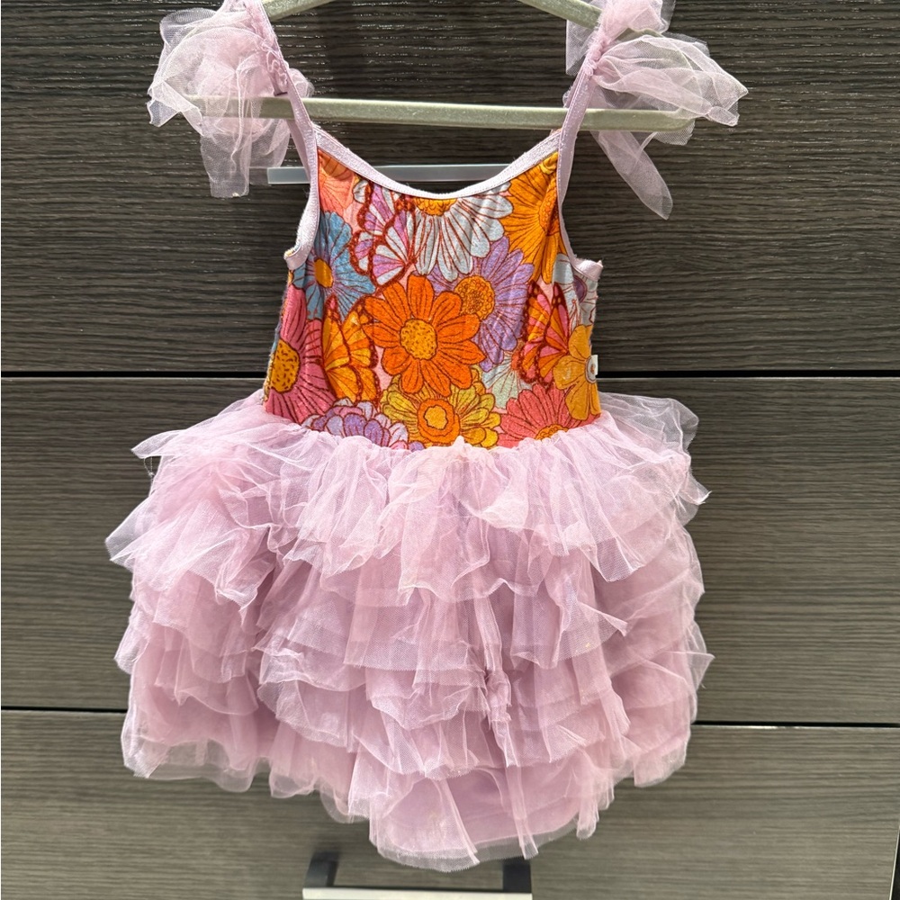 Posh Peanut 2T Floral Pink Tutu Dress